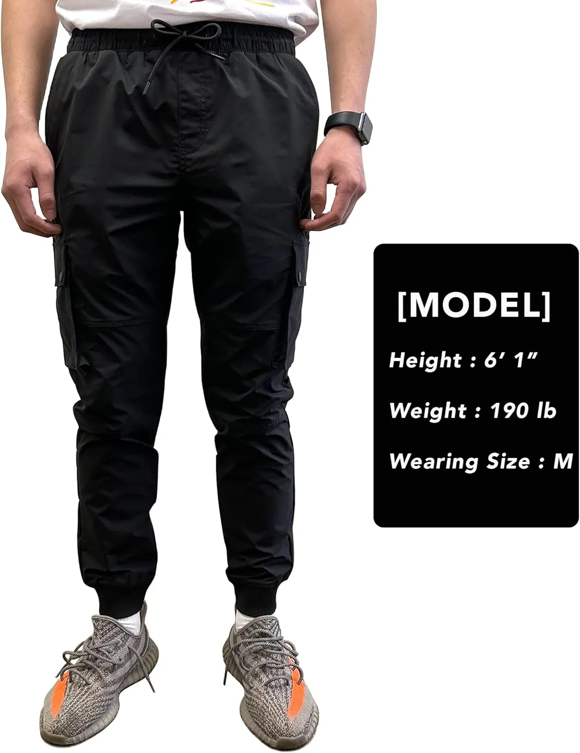 Southpole Men's Active Fleece & Tech Woven Cargo Jogger Pants