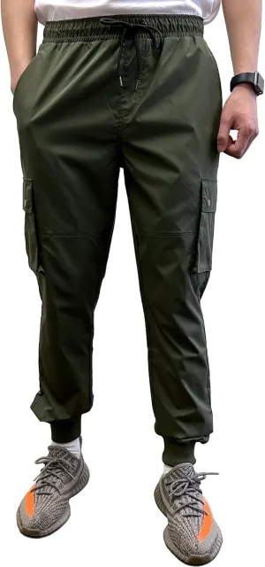 Southpole Men's Active Fleece & Tech Woven Cargo Jogger Pants