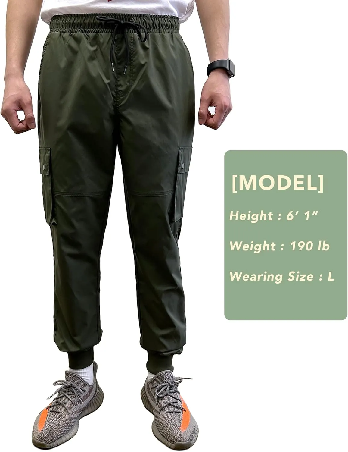 Southpole Men's Active Fleece & Tech Woven Cargo Jogger Pants