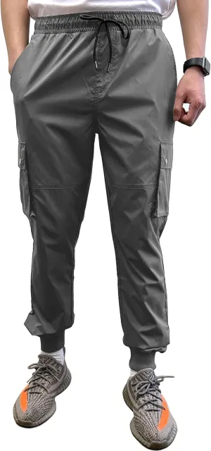 Southpole Men's Active Fleece & Tech Woven Cargo Jogger Pants