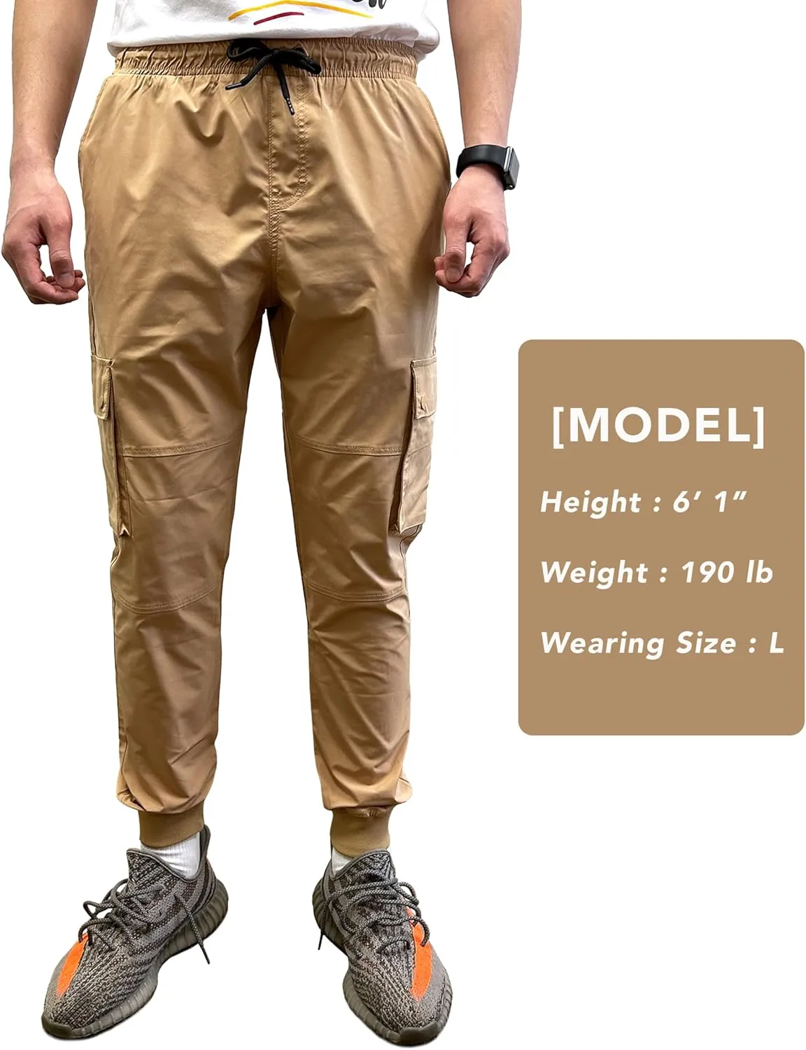Southpole Men's Active Fleece & Tech Woven Cargo Jogger Pants