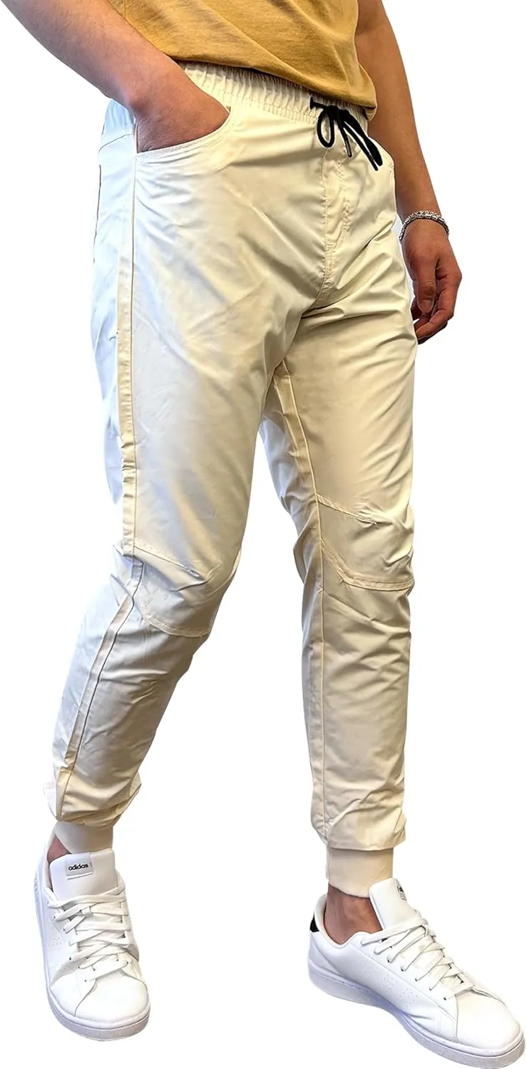 Southpole Men's Basic Tech Woven Track Jogger Pants, Quick Dry, Lightweight, Stretchable