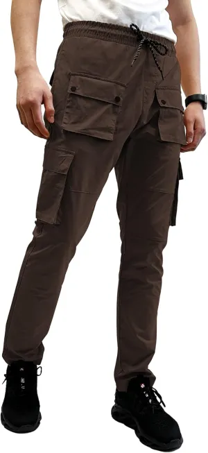 Southpole Men's Lightweignt Tech Woven Nylon Pants, Water Resistant, Quick Dry, 4 Pockets