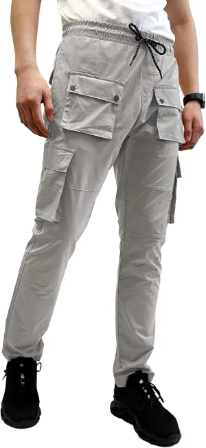 Southpole Men's Lightweignt Tech Woven Nylon Pants, Water Resistant, Quick Dry, 4 Pockets