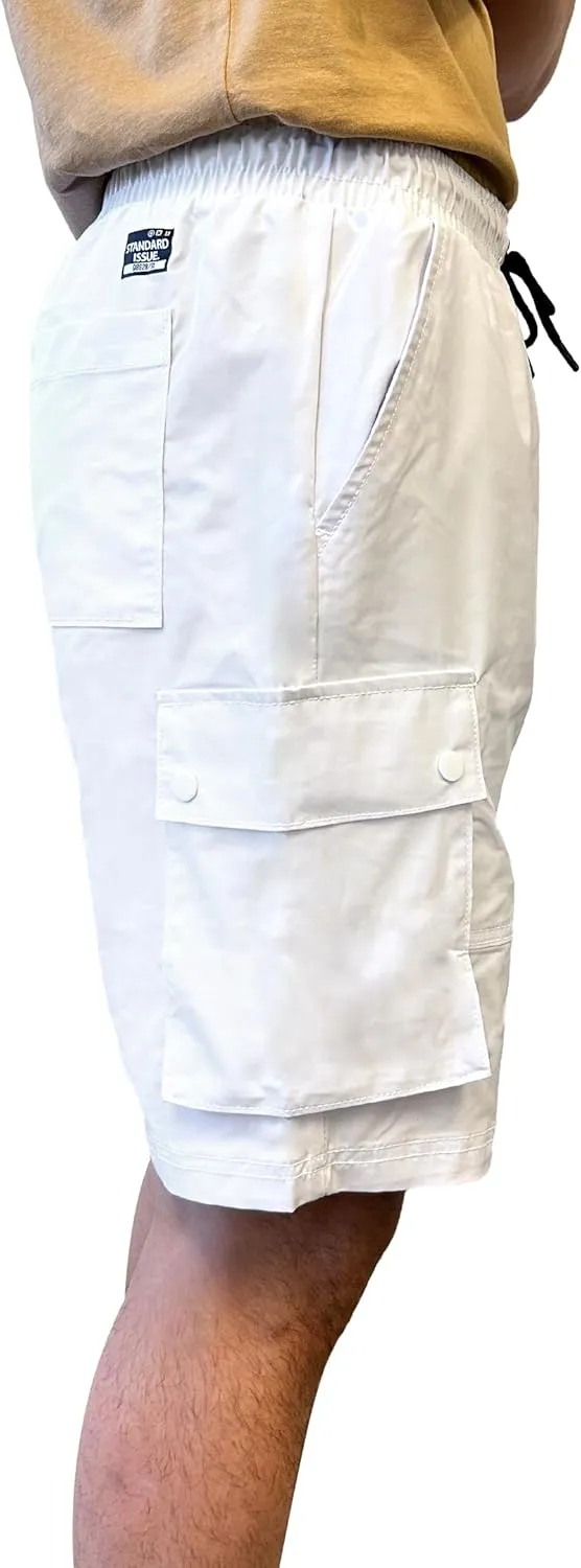 Southpole Men's Quick Dry Water Resistant Cargo Shorts, Inseam 9", Slim Fit, Lightweight