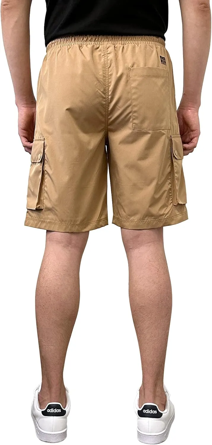 Southpole Men's Quick Dry Water Resistant Cargo Shorts, Inseam 9", Slim Fit, Lightweight
