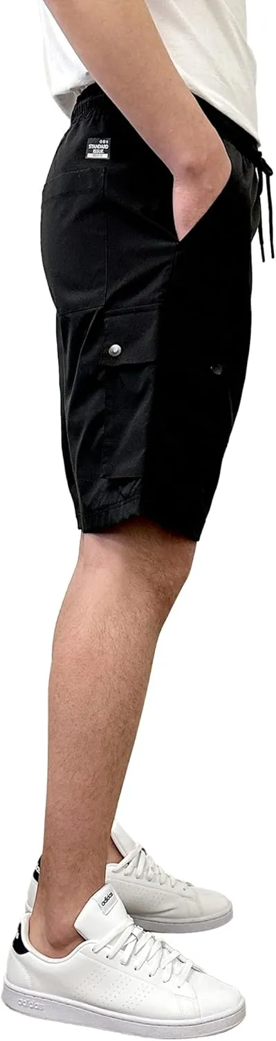 Southpole Men's Quick Dry Water Resistant Cargo Shorts, Inseam 9", Slim Fit, Lightweight