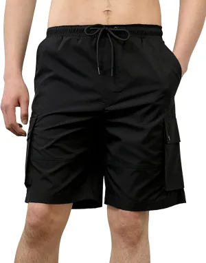 Southpole Men's Quick Dry Water Resistant Cargo Shorts, Inseam 9", Slim Fit, Lightweight