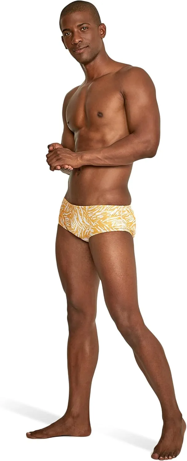 Speedo Men's Swimsuit Euro Brief Endurance Printed
