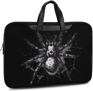 Spider Animal Motif Laptop Sleeve Bag Protective Case Handbag With Shoulder Strap for Computer 10-17 Inch