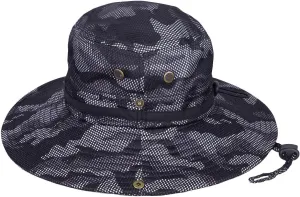 Sportmusies Outdoor Fishing Boonie Hat Breathable Wide Brim Sun Protection Bucket Hats