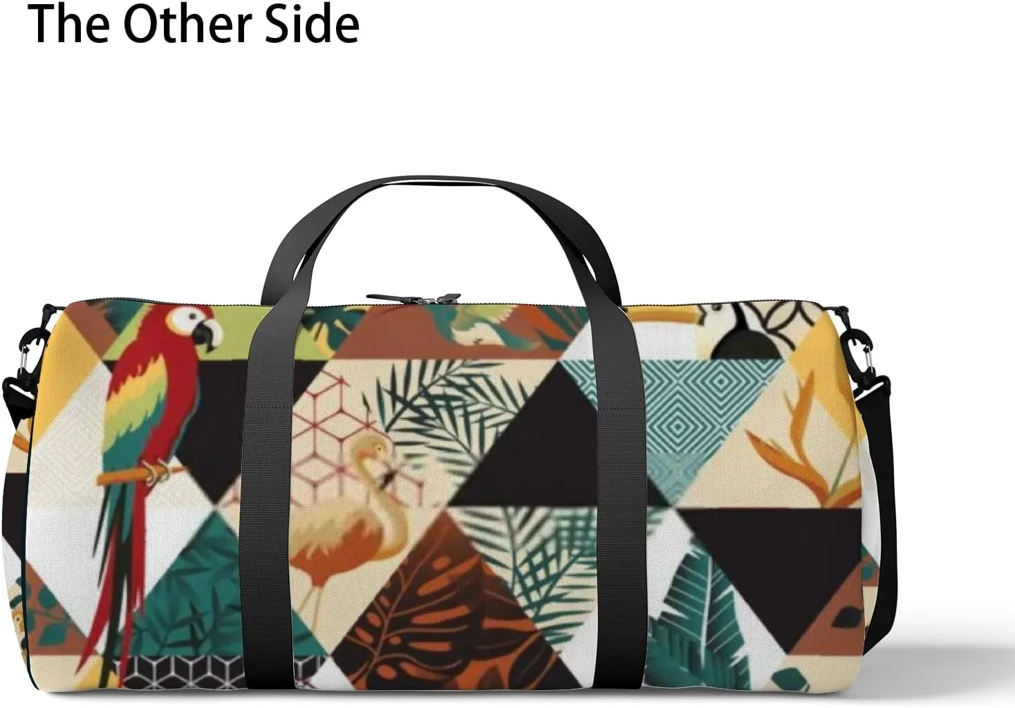 Sports Gym Bag for Women and Men Waterproof Exotic Tropical Palm Leaves Duffel Bag Lightweight Carryon Traveling Boarding Gripsack