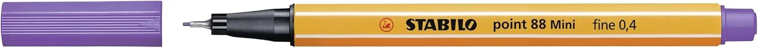 STABILO Fineliner point 88 MINI - Wallet of 18 - Assorted Colors incl 5 Neon