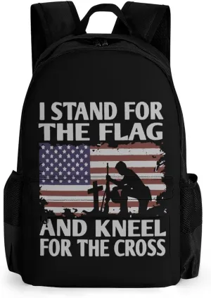 Stand for Flag Kneel for Cross Travel Backpack 16.1" * 12.6" * 6.7" Laptop Bag Business Daypack Travel Gear for Work Office