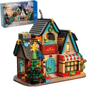 Star House Architecture Mini Building Blocks Set with LED Lights,MOC Creative Model Set,Construction Toy for Adult(1348Pcs)