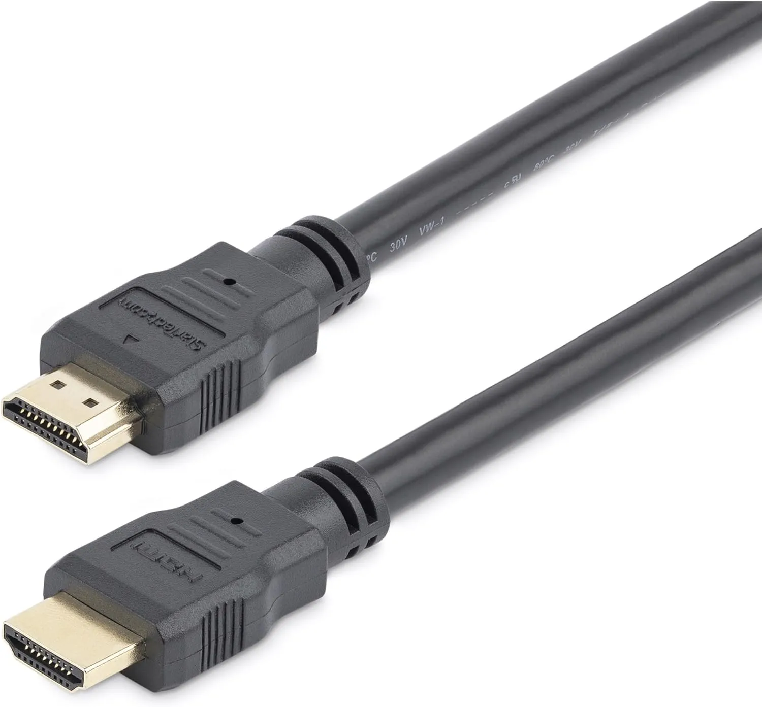 StarTech.com 12ft (3.7m) HDMI Cable - 4K High Speed HDMI Cable with Ethernet - UHD 4K 30Hz Video - HDMI 1.4 Cable - Ultra HD HDMI Monitors, Projectors, TVs & Displays - Black HDMI Cord - M/M (HDMM12)
