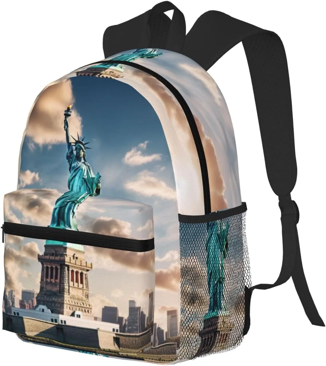 Statue Of Liberty In Nyc Men Women Office Laptop Backpack,Work Bag 15.7 Inch Business Travel Bags Large Capacity