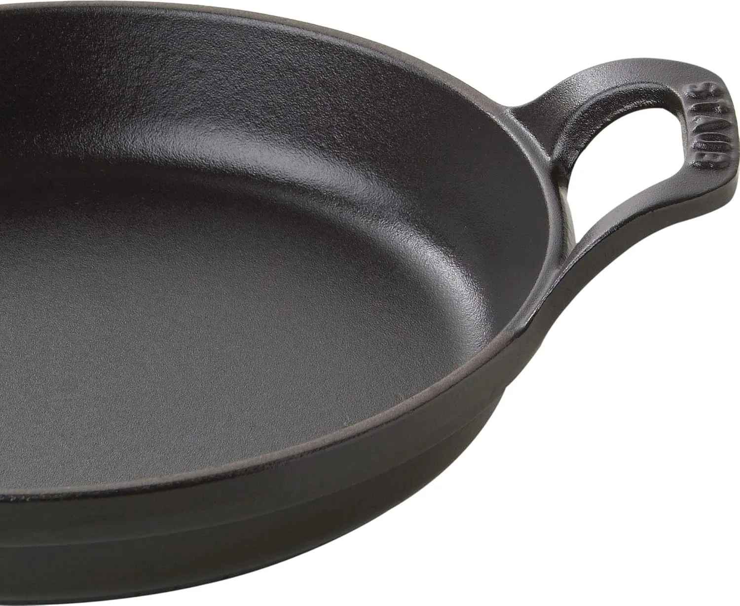 Staub Cast Iron 5.5-inch x 3.8-inch Mini Oval Gratin Baking Dish - Matte Black, Made in France
