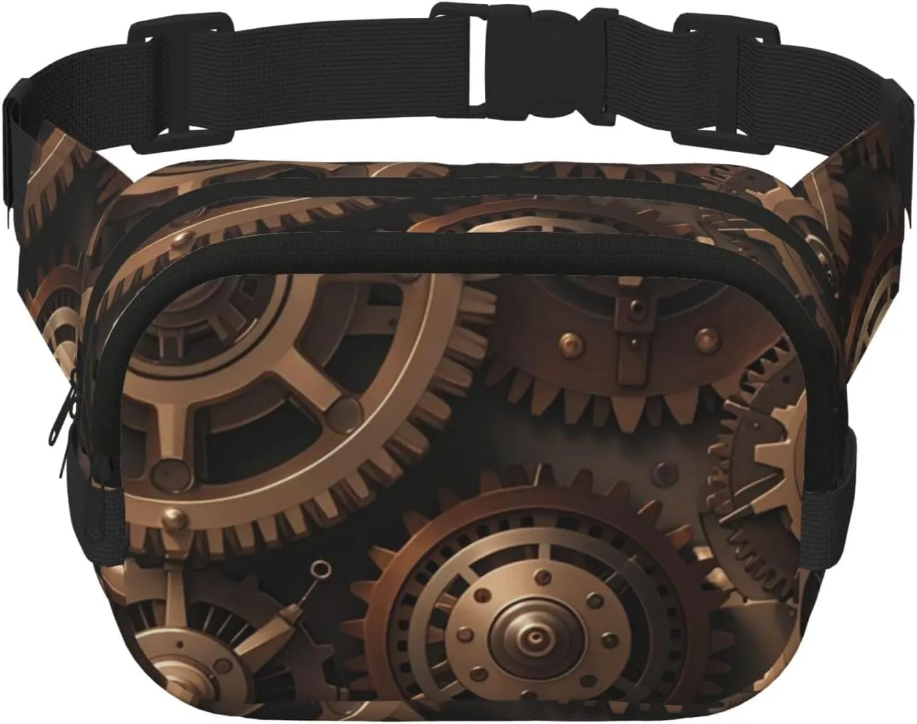 Steampunk Mechanical Gears Fanny Pack For Women Waterproof Adjustable Belt Bags Waist Pack Fashion Casual Crossbody Bags Bum Bag For Running Workout Hiking Traveling