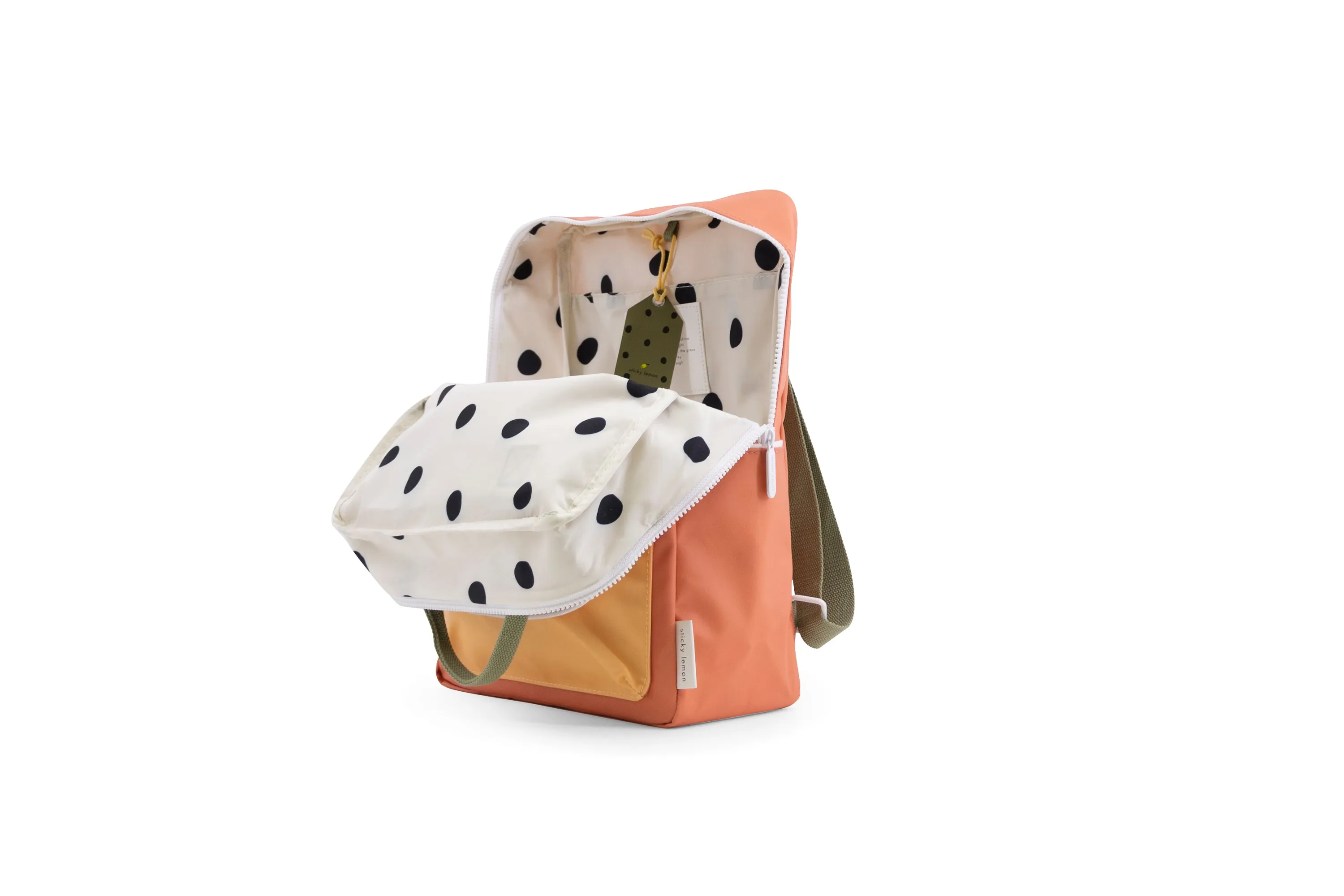 Sticky Lemon Wanderer Envelope Large Backpack, Faded Orange/Seventies Green/Retro Yellow