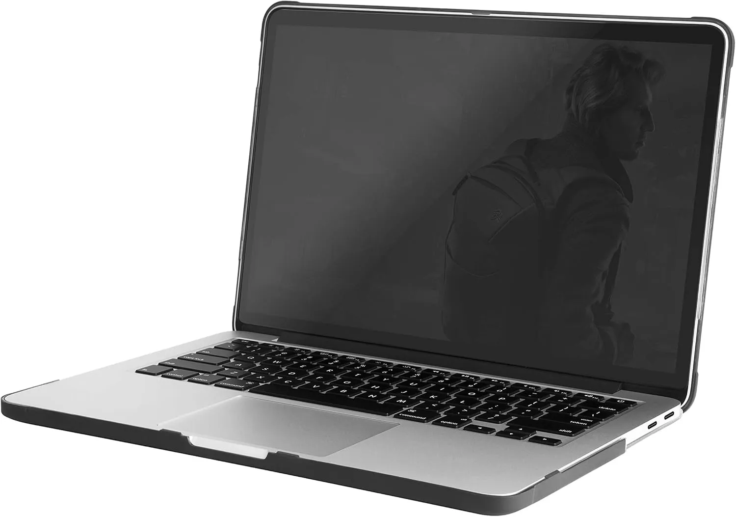 STM Dux Ultra Protective Case for MacBook Air 13" (M1 & Retina 2020/2018 - A1932/A2179/A2337) - Translucent, Rugged, Mil-Spec Drop Tested - Black.