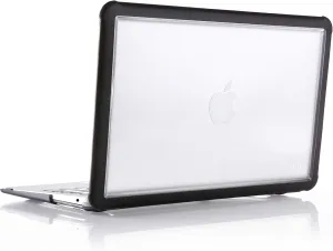 STM Dux Ultra Protective Case for MacBook Air 13" (M1 & Retina 2020/2018 - A1932/A2179/A2337) - Translucent, Rugged, Mil-Spec Drop Tested - Black.