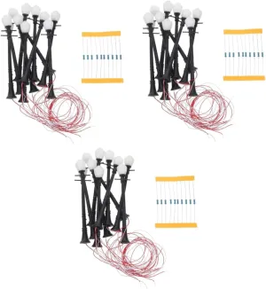 STOBOK 30pcs Miniature Street Lamp Model for Sand Table Decor Realistic Landscape Lighting for Houses and Room Decor Scale and Design for Boys and Girls Toy Houses