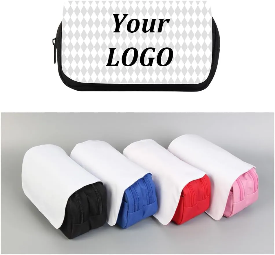 Sublimation Printable Blanks Cosmetic Bags Pencil Case Multipurpose DIY Heat Transfer Makeup Bags Organizer Bag Toiletry Pouch with Removable Flap for Sublimation