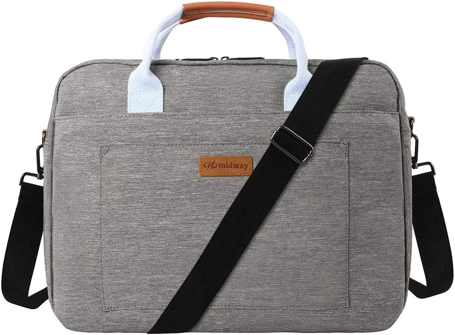 Sumac 16" Laptop Computer Messenger Bag Work Briefcase with Dual Top Handles, Adjustable Straps Laptop Shoulder Bag