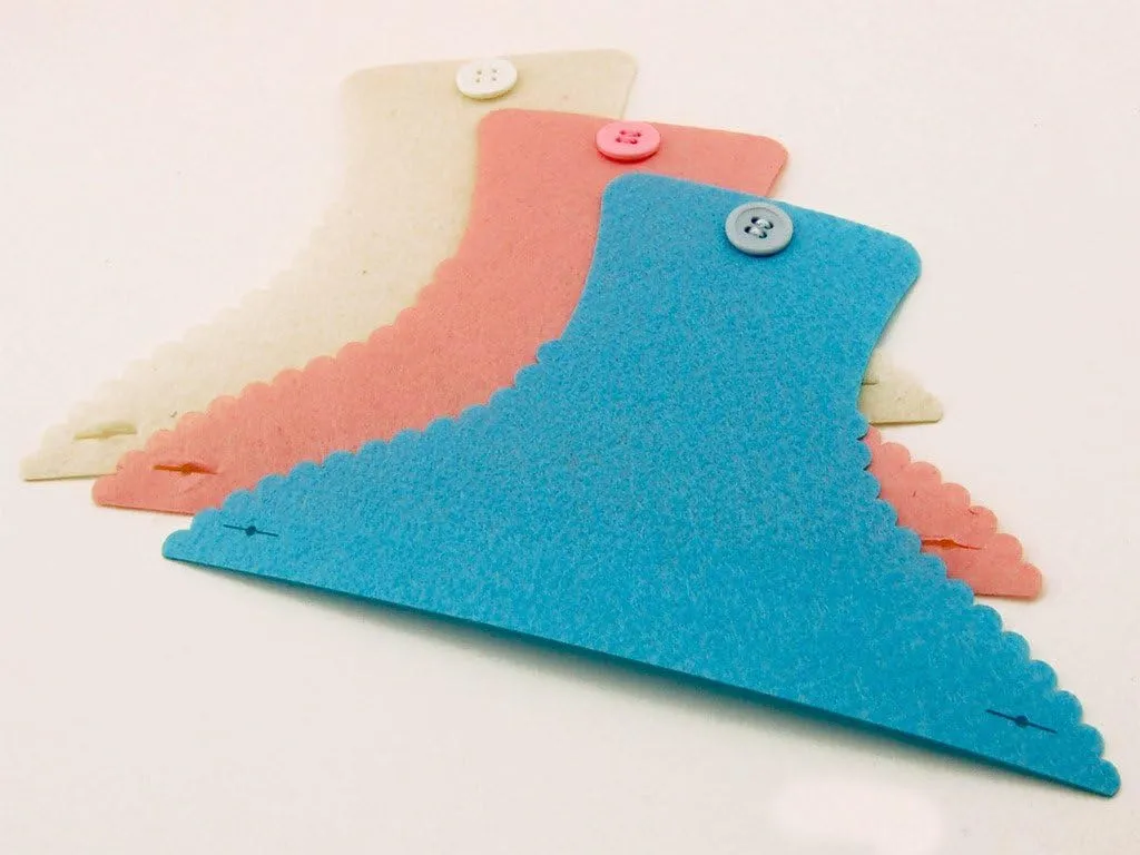 Summer-Ray 24pcs Mini Felt Diaper Baby Shower Favor Bags (Blue)