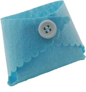 Summer-Ray 24pcs Mini Felt Diaper Baby Shower Favor Bags (Blue)