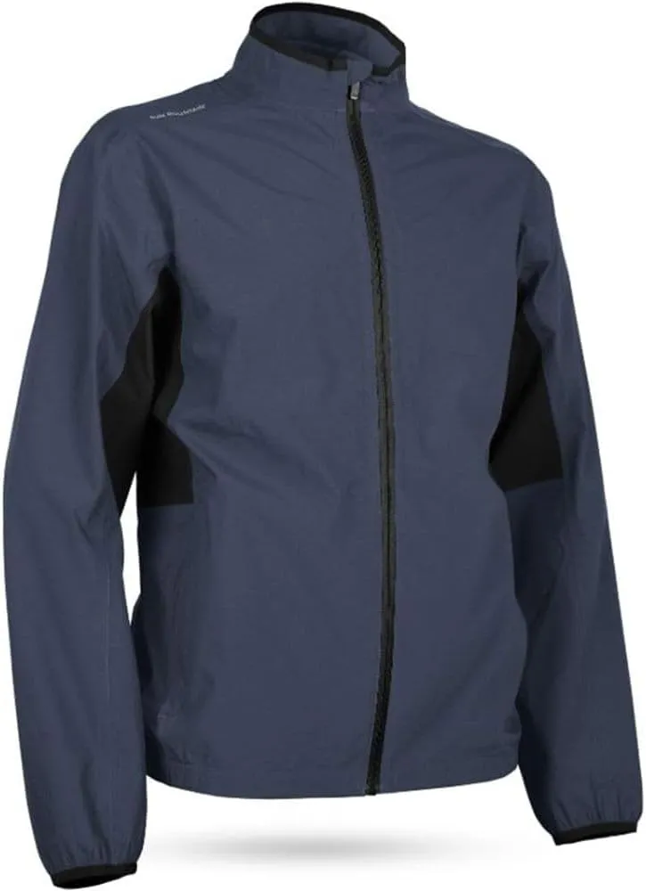 Sun Mountain Mens Monsoon Packable Golf Rain Jacket Navy M
