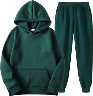 Sweat Set Hoodies for Men 2 Piece Sweatpants Sweat Suit Fall Long Sleeve Tracksuits Mens Sweatshirts Jogger Pants