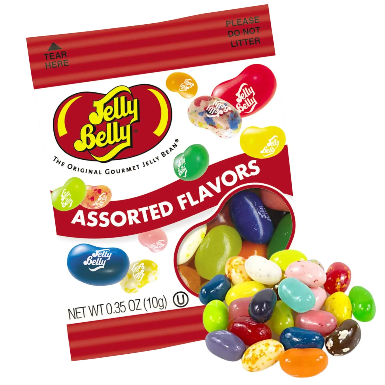 Sweetzo 20 Mini Packs of Assorted Flavor Jelly Beans, Individually Bagged Easter Egg Fillers, Bulk Chewy Candy