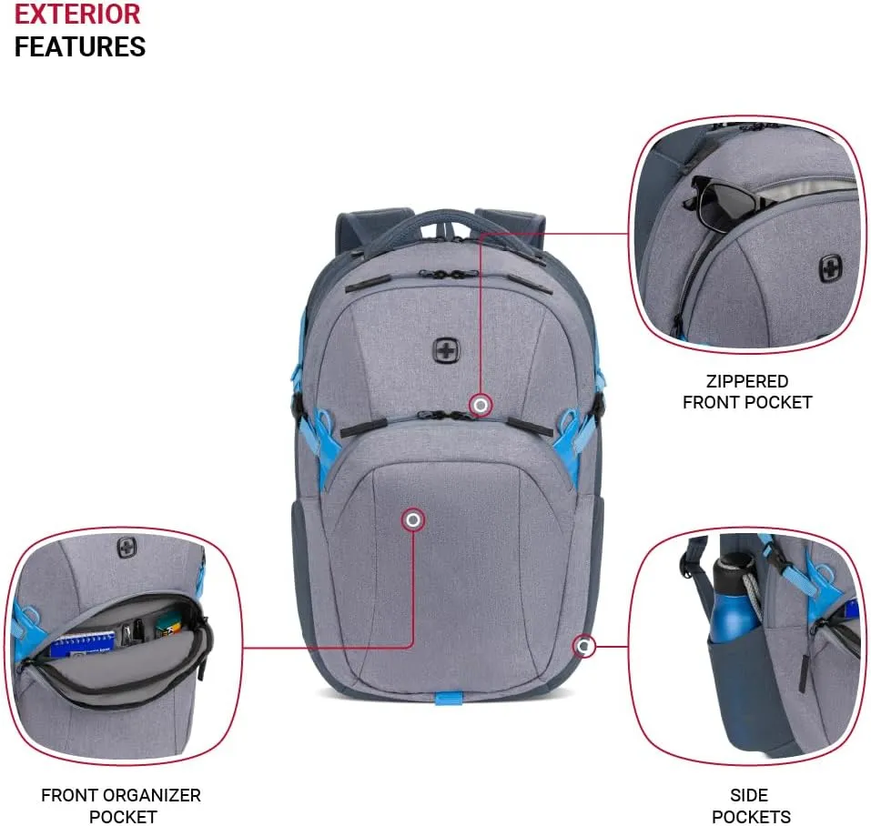SwissGear UrbanPro, Light Grey/Blue Heather, 18.5-Inch