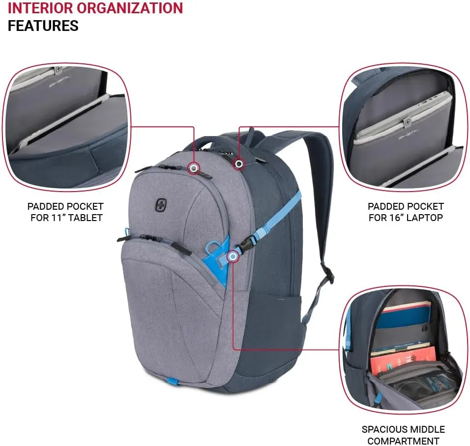 SwissGear UrbanPro, Light Grey/Blue Heather, 18.5-Inch