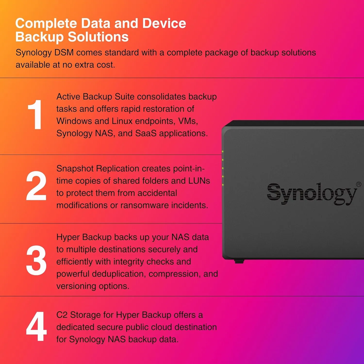 Synology DiskStation DS923  4-Bay NAS Enclosure Server, Network Attached Storage, AMD Ryzen R1600(2 Core, up to 3.1 GHz), Data Management Solution 7, Black(16GB DDR4 RAM | No HDD,SSD)
