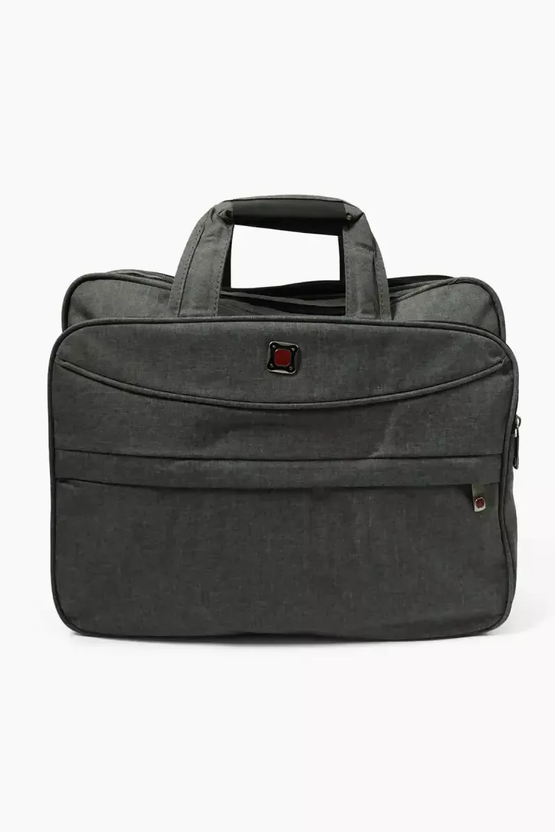 Synthetic Fabric Office Laptop Bags for Men - Grey