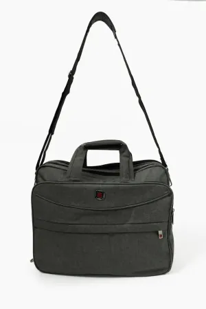 Synthetic Fabric Office Laptop Bags for Men - Grey