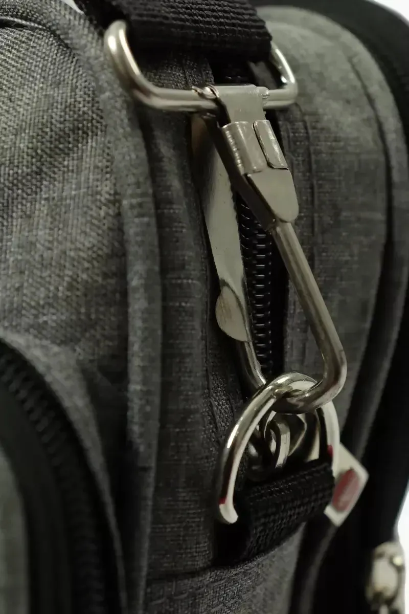 Synthetic Fabric Office Laptop Bags for Men - Grey