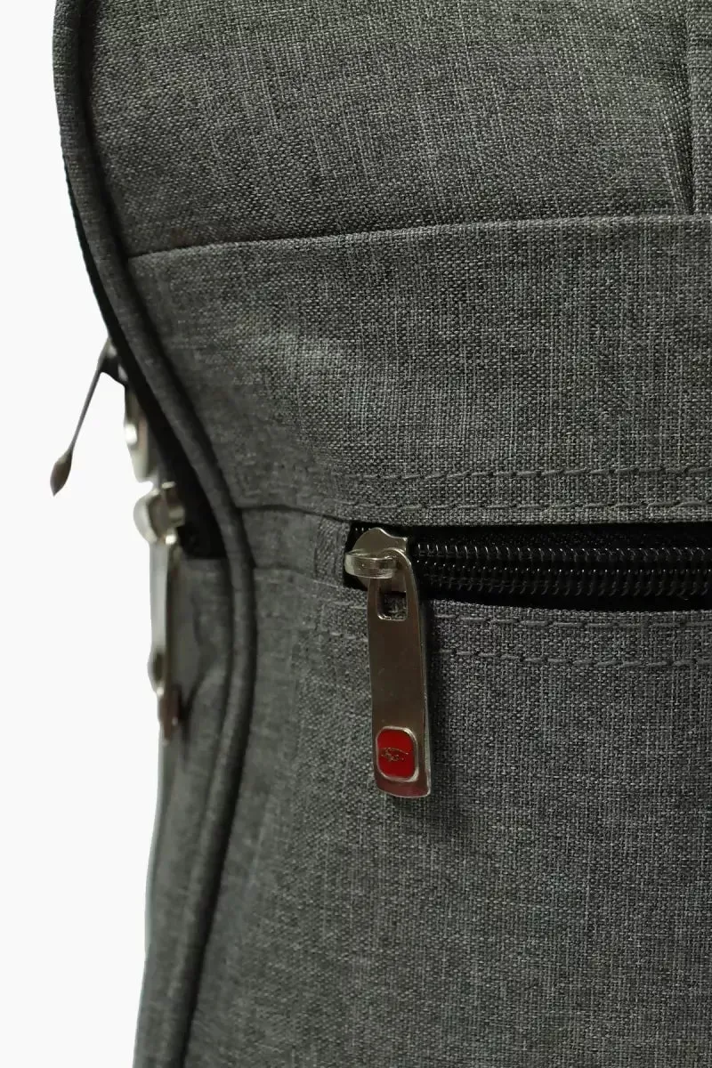 Synthetic Fabric Office Laptop Bags for Men - Grey