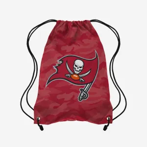 Tampa Bay Buccaneers Big Logo Camo Drawstring Backpack