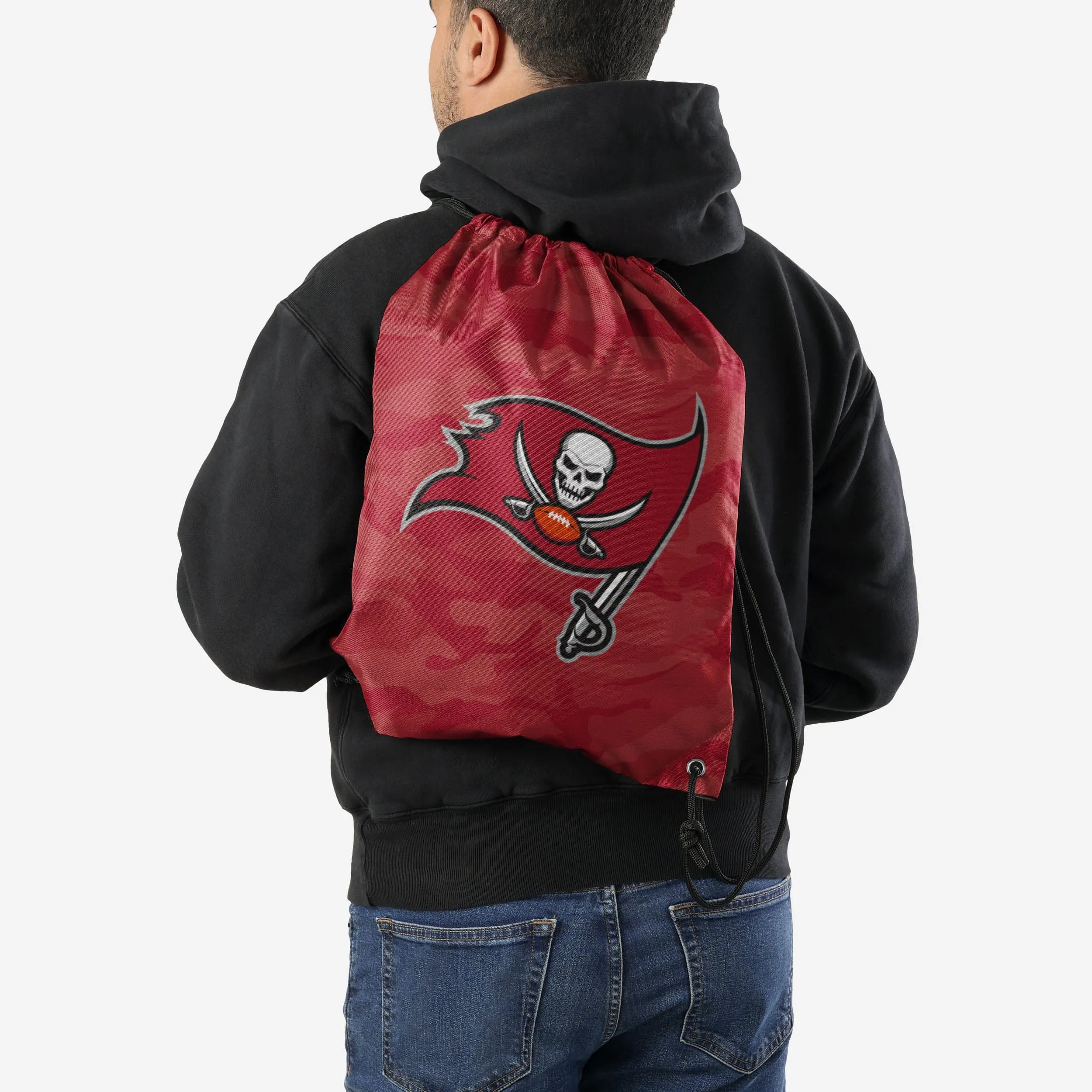 Tampa Bay Buccaneers Big Logo Camo Drawstring Backpack