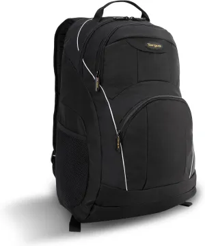 Targus - 16” Motor Laptop Backpack - Durable Water Resistant Material - Pack for Business, Travel, Professional Commute - Back Padding Support, Black - TSB194US