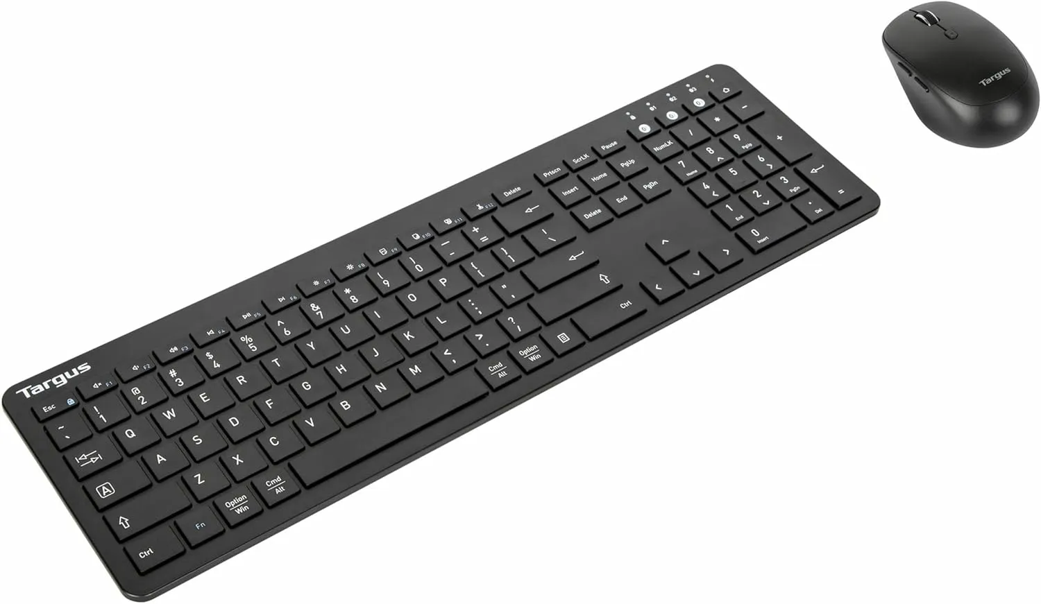 Targus Full-Size Multi-Device Bluetooth Keyboard and Mouse Bundle - Compatible with Chrome OS, Windows, macOS, iOS, and Android (AKM618AMUS)