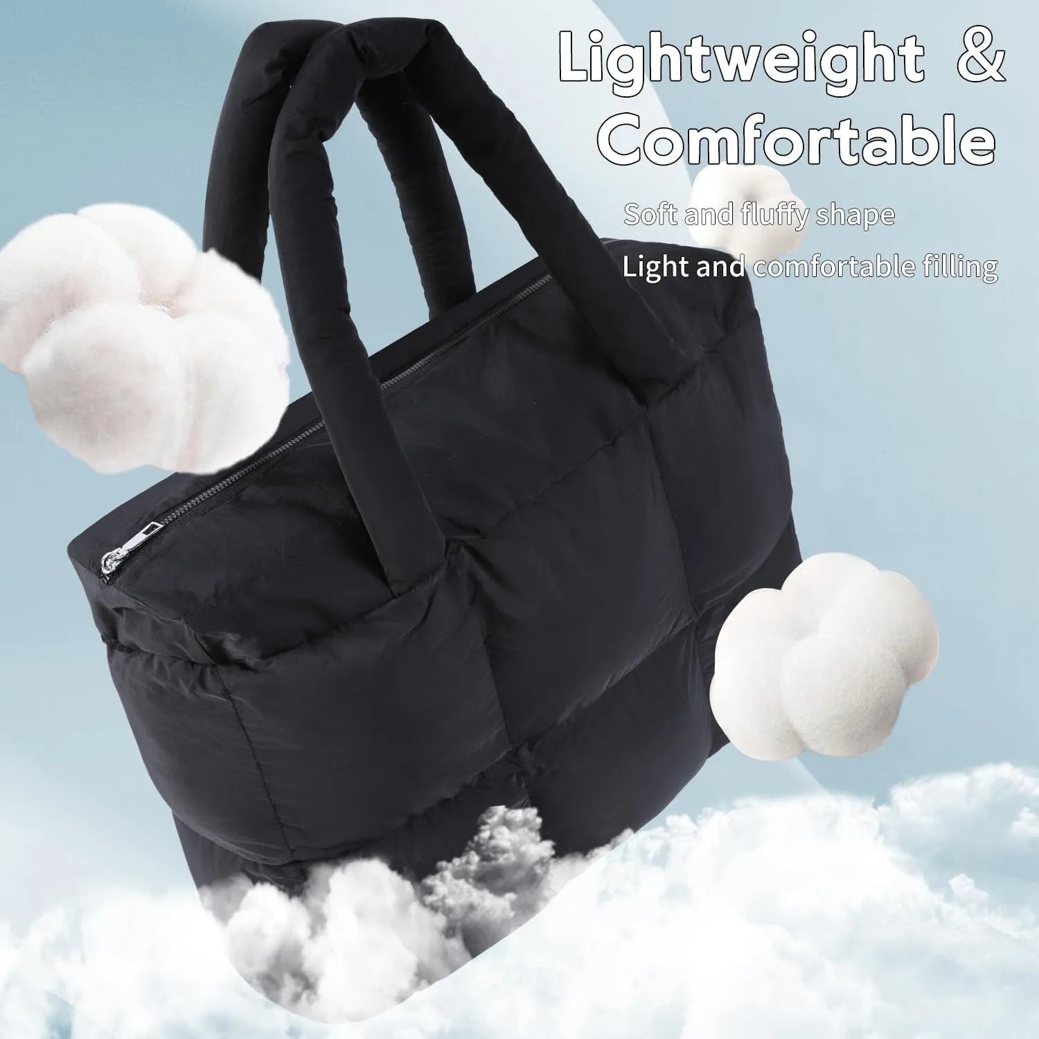 Teacher Tote Bag for Women Laptop Bag with Zipper Nurse Tote Laptop Briefcase Puffy Handbag for Work Travel Nursing Gym