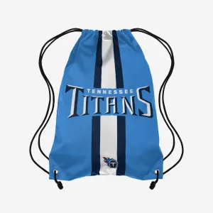 Tennessee Titans Team Stripe Wordmark Drawstring Backpack