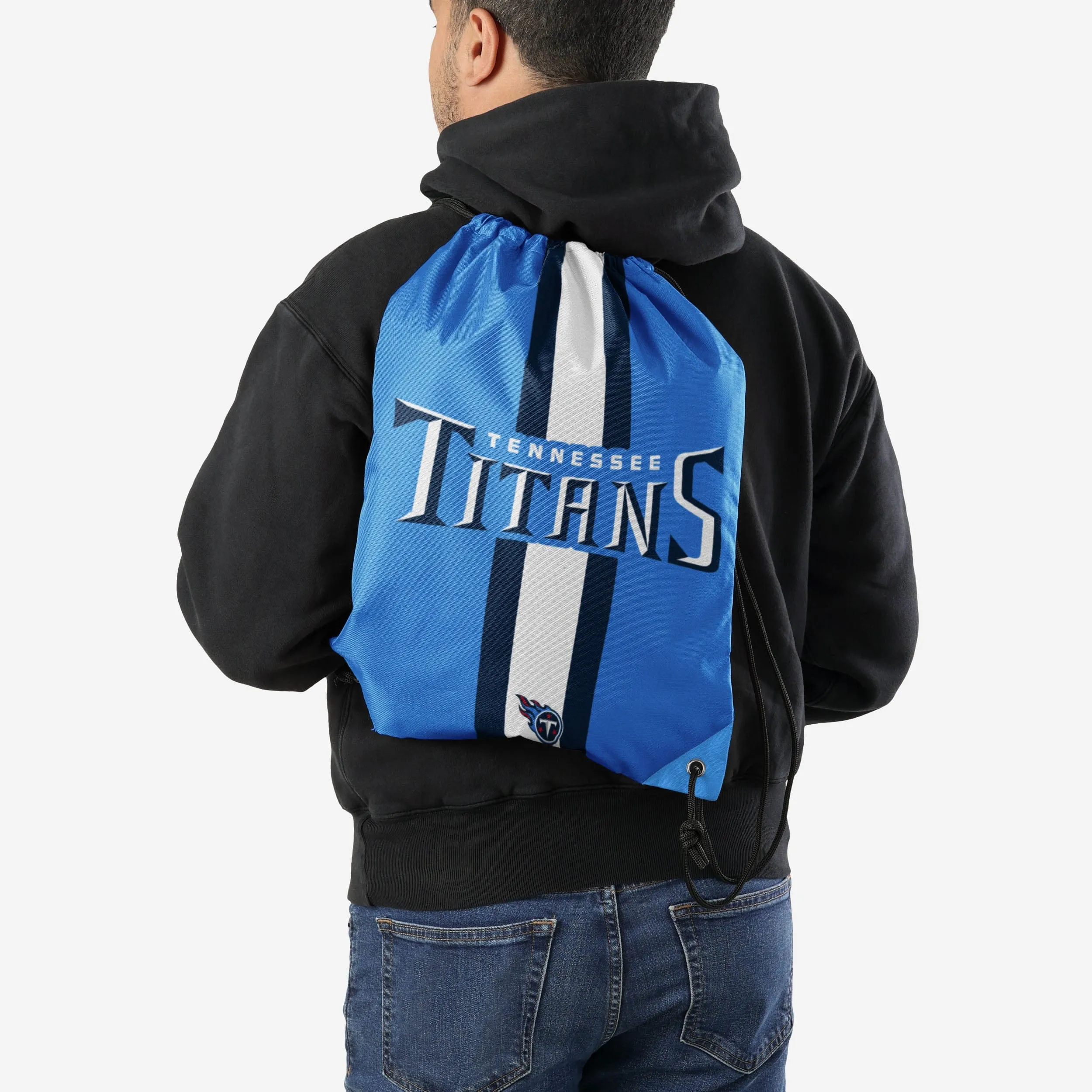 Tennessee Titans Team Stripe Wordmark Drawstring Backpack