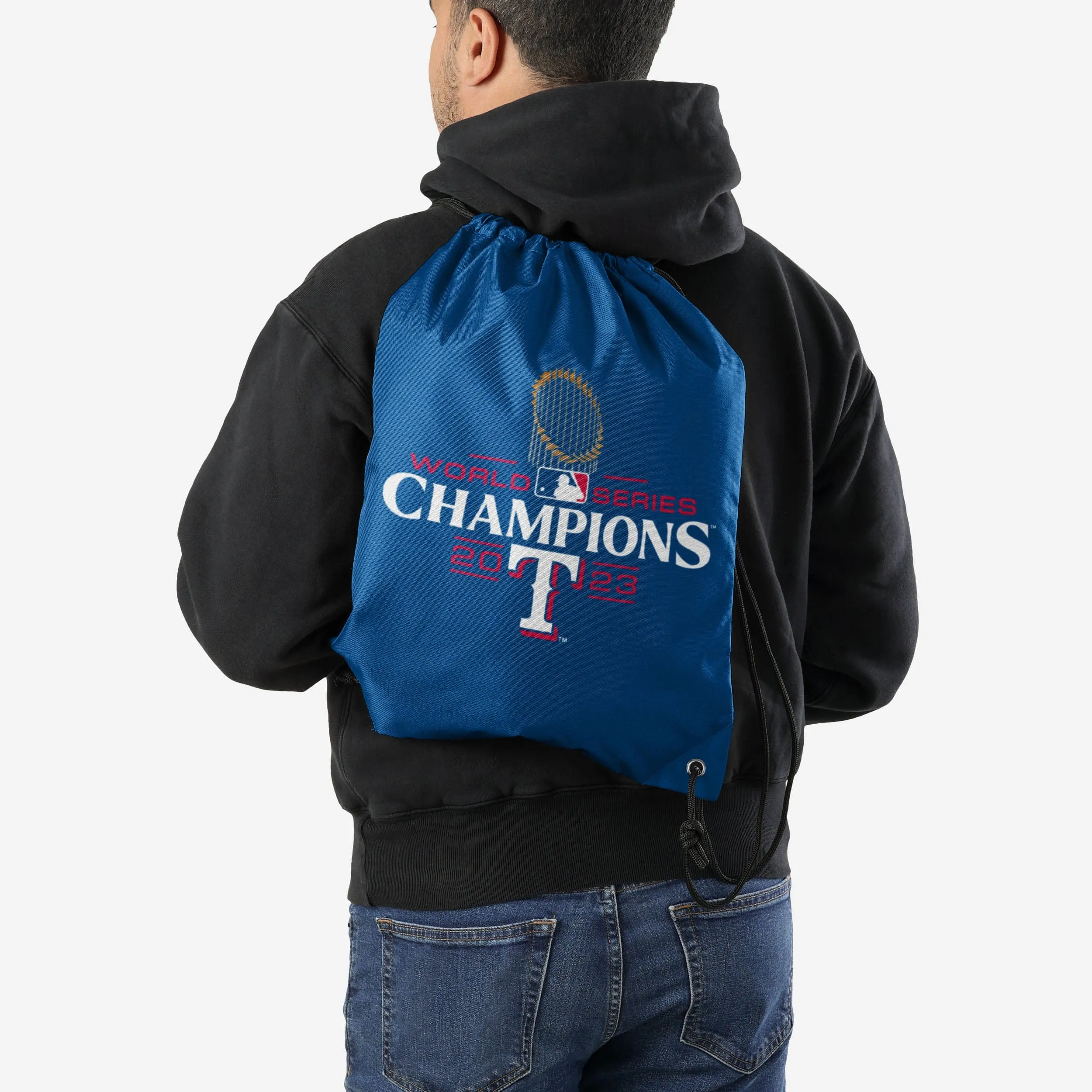 Texas Rangers 2023 World Series Champions Drawstring Backpack