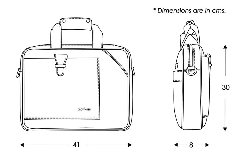 THE CLOWNFISH TCFLBFL-ABRS156RU42 Crocadila Laptop Bag - Premium Leatherette | Laptop Compartment | 15.6 Inch | Rust